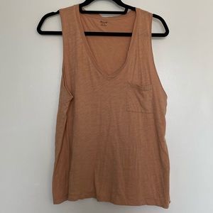 Madewell tan v neck Tank